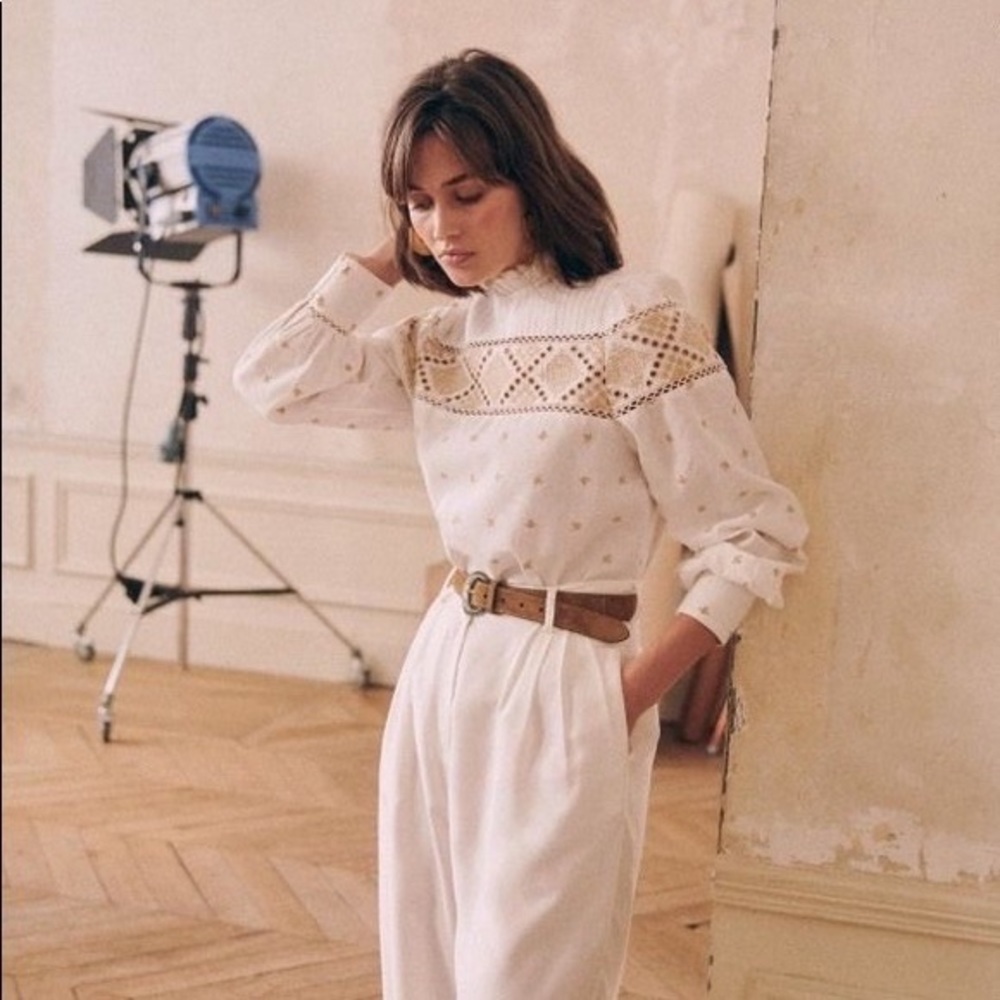 Sezane Lotta Blouse - Size EU40